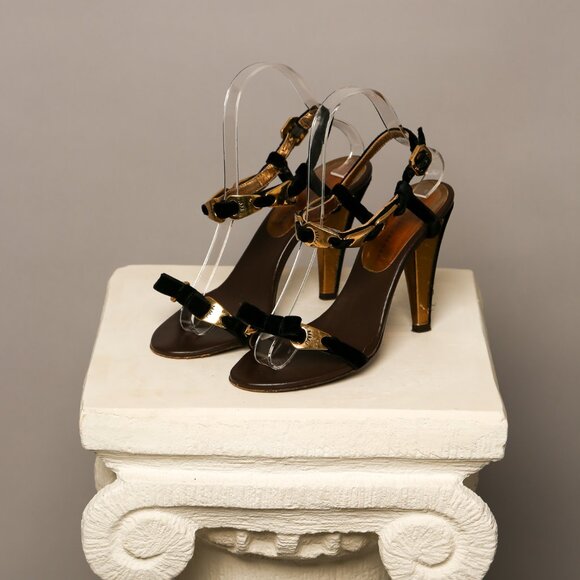 MARC BY MARC JACOBS Velvet Sandals - Picture 1 of 8